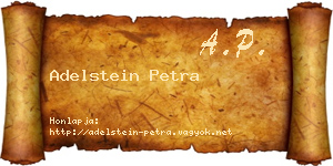 Adelstein Petra névjegykártya