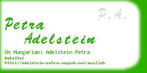petra adelstein business card